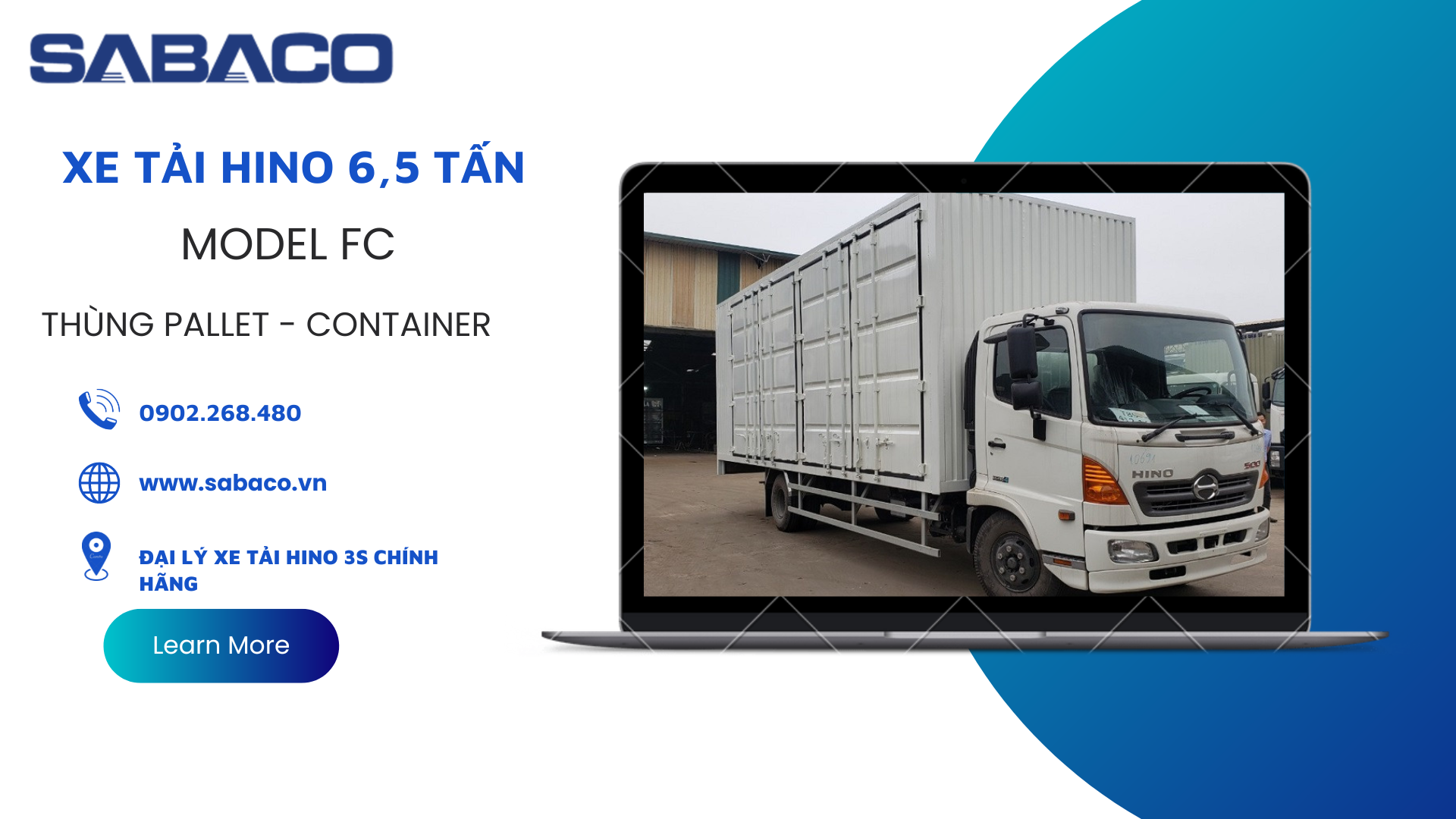 Xe tải Hino 6.5 tấn Model FC thùng pallet